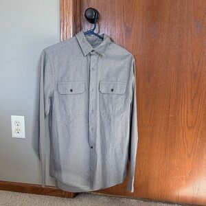 Gray Casual Button Down Shirt